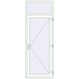 Cumpără Uși de interior 900x2500 mm REHAU OPTIMUM 70 TERRACE (Т94) RAL 9016 Traffic white two-sided