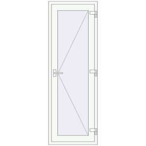 Cumpără Uși de interior 700x2050 mm REHAU BASE 60 TERRACE (Т94) RAL 9016 Traffic white two-sided