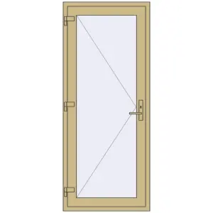 usa de interior 850x2050 - ALTEST Pony 375 . Vedere din interior Cumpără Uși de interior 850x2050 mm ALU LIGHT A (T94) RAL 1000 Green beige two-sided