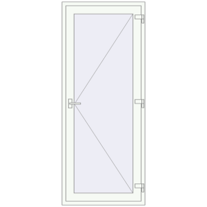 Cumpără Uși de interior 900x2200 mm REHAU OPTIMUM 70 TERRACE (Т94) RAL 9016 Traffic white two-sided