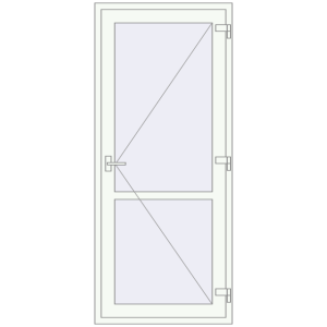 Cumpără Uși de interior 900x2100 mm REHAU OPTIMUM 70 TERRACE (Т94) RAL 9016 Traffic white two-sided