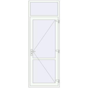 Cumpără Uși de interior 950x2660 mm REHAU BASE 60 (Z74) RAL 9016 Traffic white two-sided
