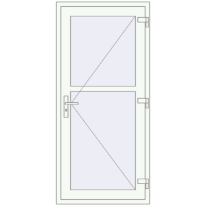 Cumpără Uși de interior 860x1860 mm REHAU BASE 60 TERRACE (Т94) RAL 9016 Traffic white two-sided