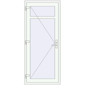 Cumpără Uși de interior 850x2000 mm ALU LIGHT A (T94) RAL 9016 Traffic white two-sided