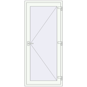 Cumpără Uși de interior 850x2000 mm REHAU BASE 60 TERRACE (Т94) RAL 9016 Traffic white two-sided