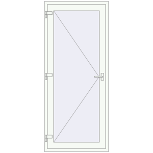 Cumpără Uși de interior 900x2050 mm REHAU OPTIMUM 70 TERRACE (Т94) RAL 9016 Traffic white two-sided