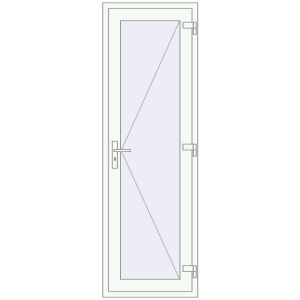 Cumpără Uși de interior 700x2200 mm REHAU OPTIMUM 70 TERRACE (Т94) RAL 9016 Traffic white two-sided