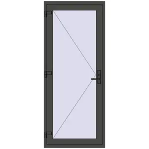 Cumpără Uși de interior 900x2150 mm REHAU BASE 60 TERRACE (Т94) BASALT_GREY two-sided