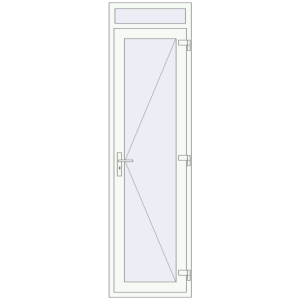 Cumpără Uși de interior 700x2500 mm REHAU BASE 60 TERRACE (Т94) RAL 9016 Traffic white two-sided
