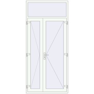 usa de interior 1230x2710 - REHAU EURO-DESIGN 60 Z74 . Vedere din interior Cumpără Uși de interior 1230x2710 mm REHAU BASE 60 (Z74) RAL 9016 Traffic white two-sided