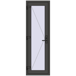 Cumpără Uși de interior 620x1950 mm REHAU BASE 60 TERRACE (Т94) BASALT_GREY two-sided