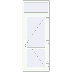 Cumpără Uși de interior 800x2100 mm REHAU BASE 60 (Z74) RAL 9016 Traffic white two-sided