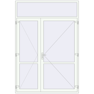 Cumpără Uși de interior 1950x2840 mm REHAU BASE 60 (Z74) RAL 9016 Traffic white two-sided