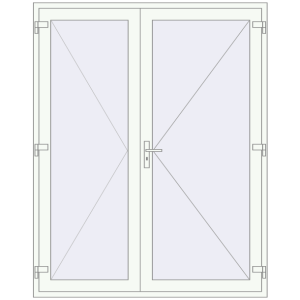 Cumpără Uși de interior 1750x2200 mm ALU LIGHT A (T94) RAL 9016 Traffic white two-sided
