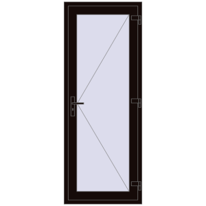 Cumpără Uși de interior 800x2050 mm REHAU BASE 60 TERRACE (Т94) BLACK_BROWN two-sided