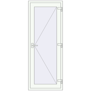 Cumpără Uși de interior 800x1950 mm REHAU BASE 60 TERRACE (Т94) RAL 9016 Traffic white two-sided