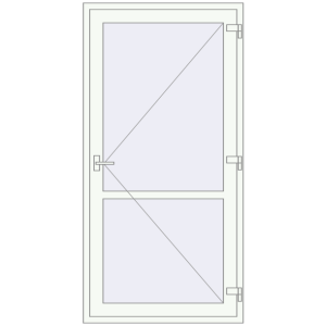 Cumpără Uși de interior 1065x2080 mm REHAU OPTIMUM 70 TERRACE (Т94) RAL 9016 Traffic white two-sided