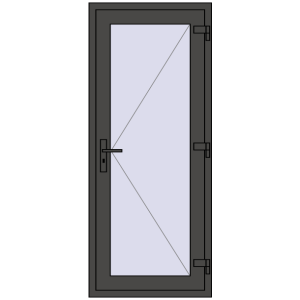 Cumpără Uși de interior 750x1800 mm REHAU BASE 60 TERRACE (Т94) BASALT_GREY two-sided