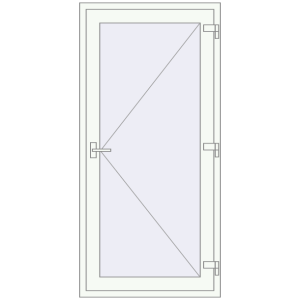 Cumpără Uși de interior 890x1940 mm REHAU BASE 60 TERRACE (Т94) RAL 9016 Traffic white two-sided