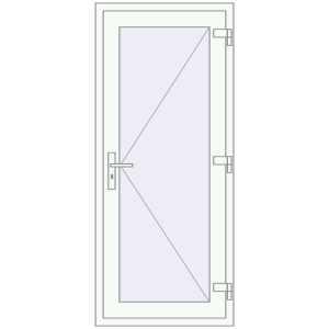 Cumpără Uși de interior 750x1800 mm REHAU BASE 60 TERRACE (Т94) RAL 9016 Traffic white two-sided