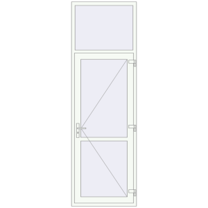 Cumpără Uși de interior 910x2860 mm ALU LIGHT A (Z72) RAL 9016 Traffic white two-sided