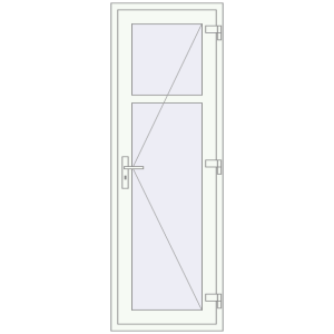 Cumpără Uși de interior 700x2050 mm REHAU BASE 60 TERRACE (Т94) RAL 9016 Traffic white two-sided
