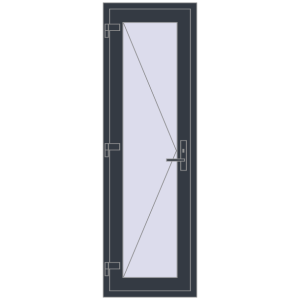 Cumpără Uși de interior 620x1950 mm REHAU BASE 60 TERRACE (Т94) ANTHRACITE_GREY_STRUKTURAL two-sided