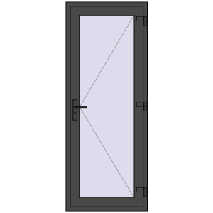 Cumpără Uși de interior 800x2050 mm REHAU BASE 60 TERRACE (Т94) BASALT_GREY two-sided