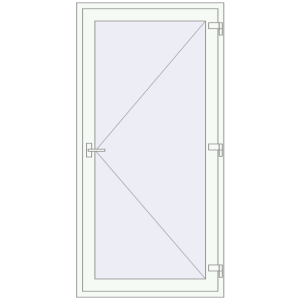 Cumpără Uși de interior 1100x2100 mm ALU LIGHT A (T94) RAL 9016 Traffic white two-sided