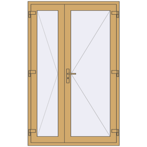 Cumpără Uși de interior 1300x2050 mm ALU LIGHT A (T94) RAL 1002 Sand yellow two-sided