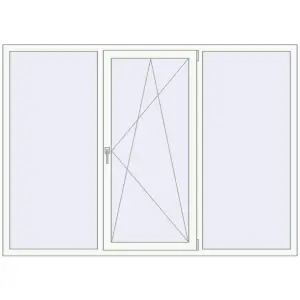 Cumpără Ferestre 2160x1550 mm REHAU BRILLANT DESIGN RAL 9016 Traffic white two-sided
