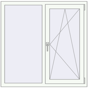 Cumpără Ferestre 1160x1160 mm OPTIMUM REHAU EURO 70 RAL 9016 Traffic white two-sided