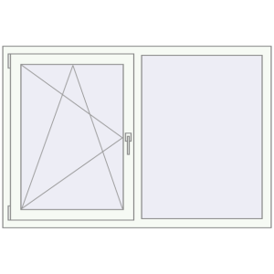 Cumpără Ferestre 1500x1000 mm OPTIMUM REHAU EURO 70 RAL 9016 Traffic white two-sided