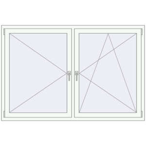 Cumpără Ferestre 1750x1200 mm OPTIMUM REHAU EURO 70 RAL 9016 Traffic white two-sided