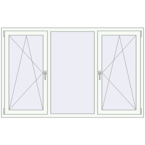 fereastră 1900x1200 - REHAU ART EVOLUTION . Vedere din interior Cumpără Ferestre 1900x1200 mm REHAU ARTEVO RAL 9016 Traffic white two-sided