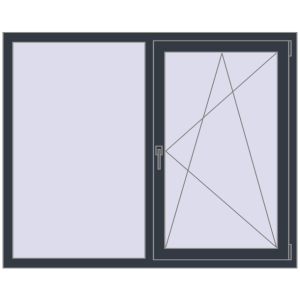 Cumpără Ferestre 1500x1200 mm ENERGY-SAVING REHAU SYNEGO MD ANTHRACITE_GREY_STRUKTURAL two-sided