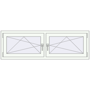 Cumpără Ferestre 1600x500 mm REHAU BRILLANT DESIGN RAL 9016 Traffic white two-sided