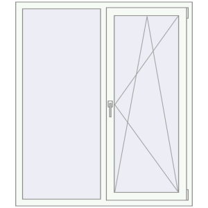 Cumpără Ferestre 1300x1500 mm ALU LIGHT A RAL 9016 Traffic white two-sided