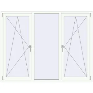 Cumpără Ferestre 1800x1400 mm OPTIMUM REHAU EURO 70 RAL 9016 Traffic white two-sided