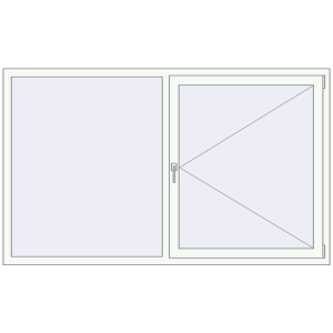 Cumpără Ferestre 2000x1200 mm BASE REHAU EURO 60 RAL 9016 Traffic white two-sided