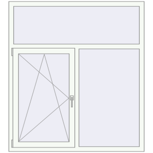 Cumpără Ferestre 1400x1550 mm BASE REHAU EURO 60 RAL 9016 Traffic white two-sided