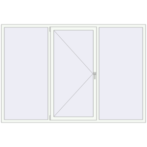 Cumpără Ferestre 2500x1700 mm OPTIMUM REHAU EURO 70 RAL 9016 Traffic white two-sided