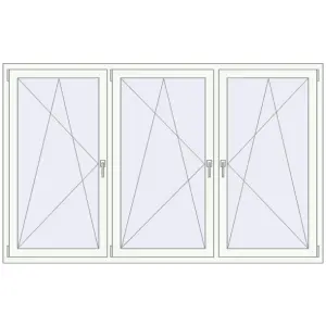Cumpără Ferestre 2210x1380 mm REHAU BRILLANT DESIGN RAL 9016 Traffic white two-sided