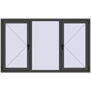Cumpără Ferestre 2000x1200 mm REHAU ARTEVO BASALT_GREY two-sided