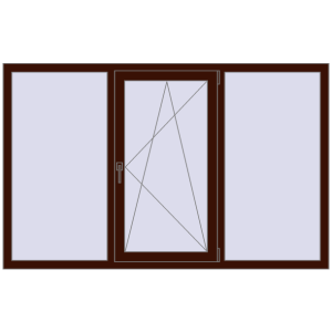 Cumpără Ferestre 1900x1200 mm REHAU ARTEVO BLACK_CHERRY two-sided