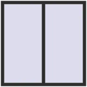 fereastră 1300x1300 - REHAU EURO-DESIGN 70 . Vedere din interior Cumpără Ferestre 1300x1300 mm OPTIMUM REHAU EURO 70 BLACK_STRUCTURAL two-sided