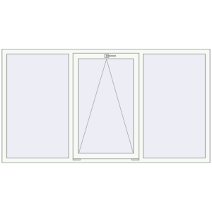 Cumpără Ferestre 2200x1200 mm OPTIMUM REHAU EURO 70 RAL 9016 Traffic white two-sided