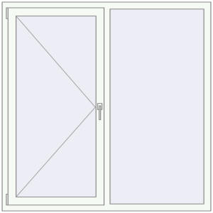 Cumpără Ferestre 1500x1500 mm BASE REHAU EURO 60 RAL 9016 Traffic white two-sided