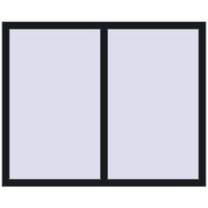 Cumpără Ferestre 1400x1130 mm BASE REHAU EURO 60 BLACK_COOL_110L-2 two-sided