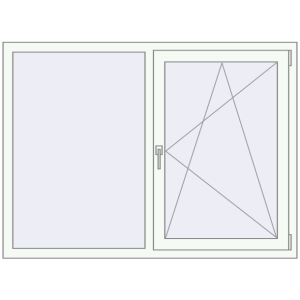 Cumpără Ferestre 1500x1100 mm REHAU ARTEVO RAL 9016 Traffic white two-sided